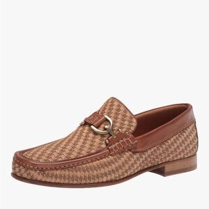 Donald Pliner Brown Woven Loafers
